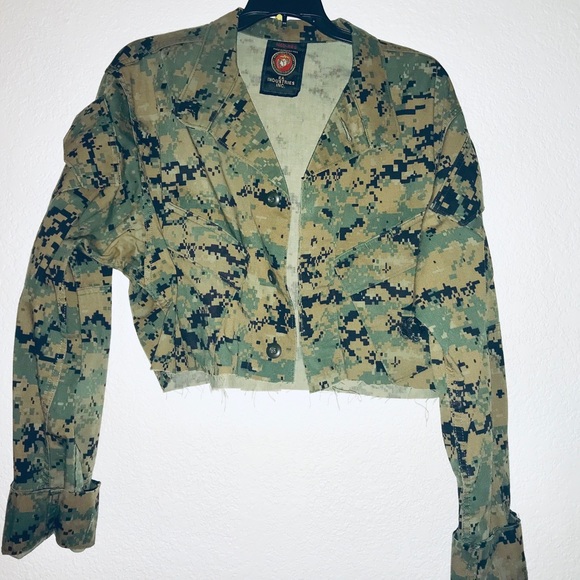 Refurbished Cropped custom made military Jacket - Picture 1 of 2